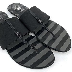 Vince Camuto Black Flat Thong Sandals 11M